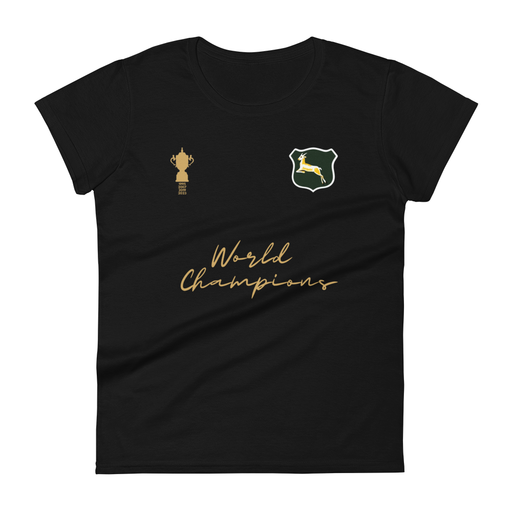 Women's Springboks Retro Rugby World Champions 2023 Tee!